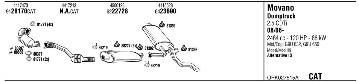 Walker OPK027515A Exhaust system OPK027515A: Buy near me in Poland at 2407.PL - Good price!