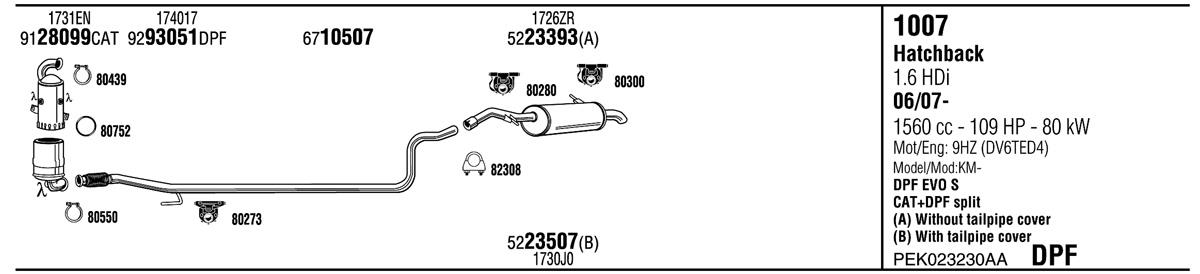 Walker PEK023230AA Exhaust system PEK023230AA: Buy near me in Poland at 2407.PL - Good price!