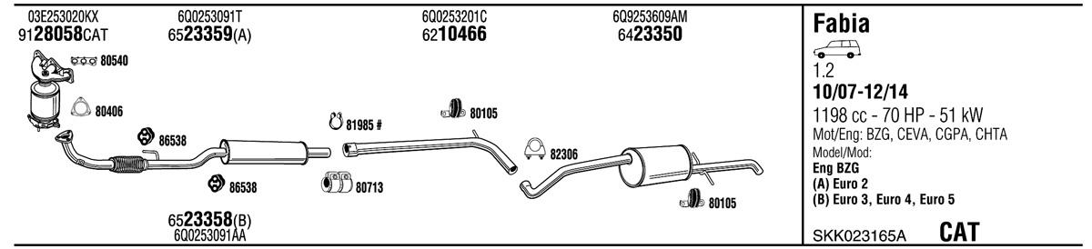 Walker SKK023165A Exhaust system SKK023165A: Buy near me in Poland at 2407.PL - Good price!