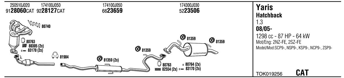 Walker TOK019256 Exhaust system TOK019256: Buy near me in Poland at 2407.PL - Good price!