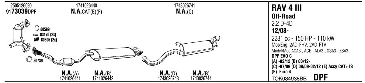 Walker TOK034938BB Exhaust system TOK034938BB: Buy near me in Poland at 2407.PL - Good price!