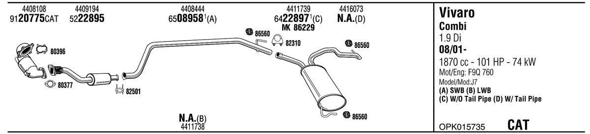 Walker OPK015735 Muffler assy OPK015735: Buy near me in Poland at 2407.PL - Good price!