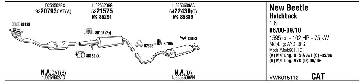 Walker VWK015112 Глушник VWK015112: Приваблива ціна - Купити у Польщі на 2407.PL!