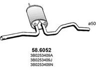 Asso 58.6052 Central silencer 586052: Buy near me in Poland at 2407.PL - Good price!