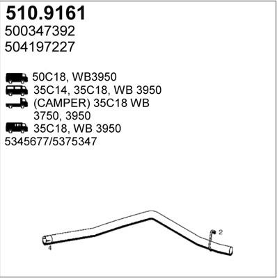 Asso 510.9161 Exhaust pipe 5109161: Buy near me in Poland at 2407.PL - Good price!