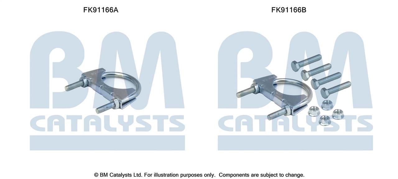 BM Catalysts FK91166 Mounting Kit, catalytic converter FK91166: Buy near me at 2407.PL in Poland at an Affordable price!