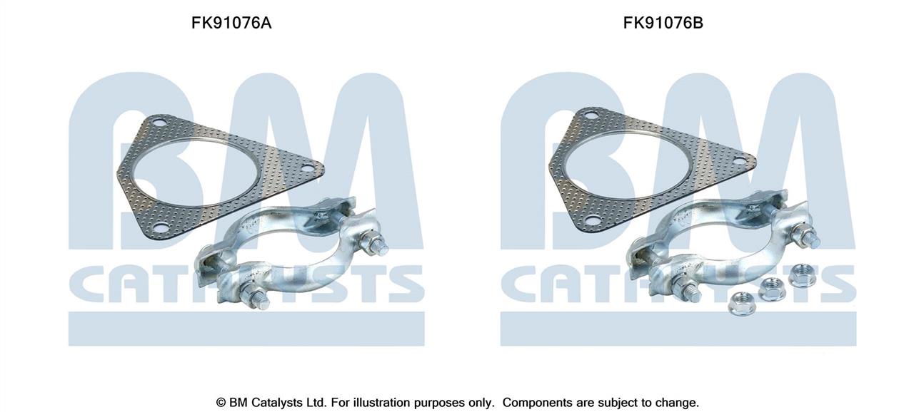 BM Catalysts FK91076 Mounting Kit, catalytic converter FK91076: Buy near me at 2407.PL in Poland at an Affordable price!