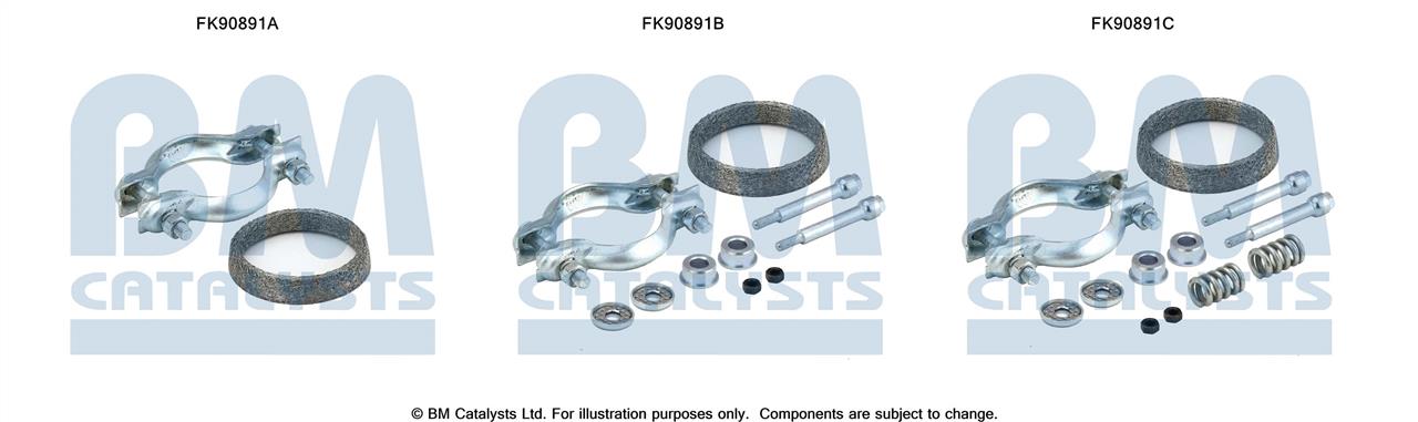 BM Catalysts FK90891 Montagesatz, Katalysator FK90891: Kaufen Sie zu einem guten Preis in Polen bei 2407.PL!