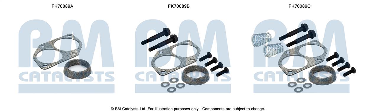 BM Catalysts FK70089 Zestaw montażowy części mocujących układu wydechowego FK70089: Dobra cena w Polsce na 2407.PL - Kup Teraz!