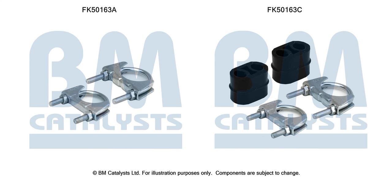 BM Catalysts FK50163 Комплект монтажний кріплень вихлопної системи FK50163: Приваблива ціна - Купити у Польщі на 2407.PL!