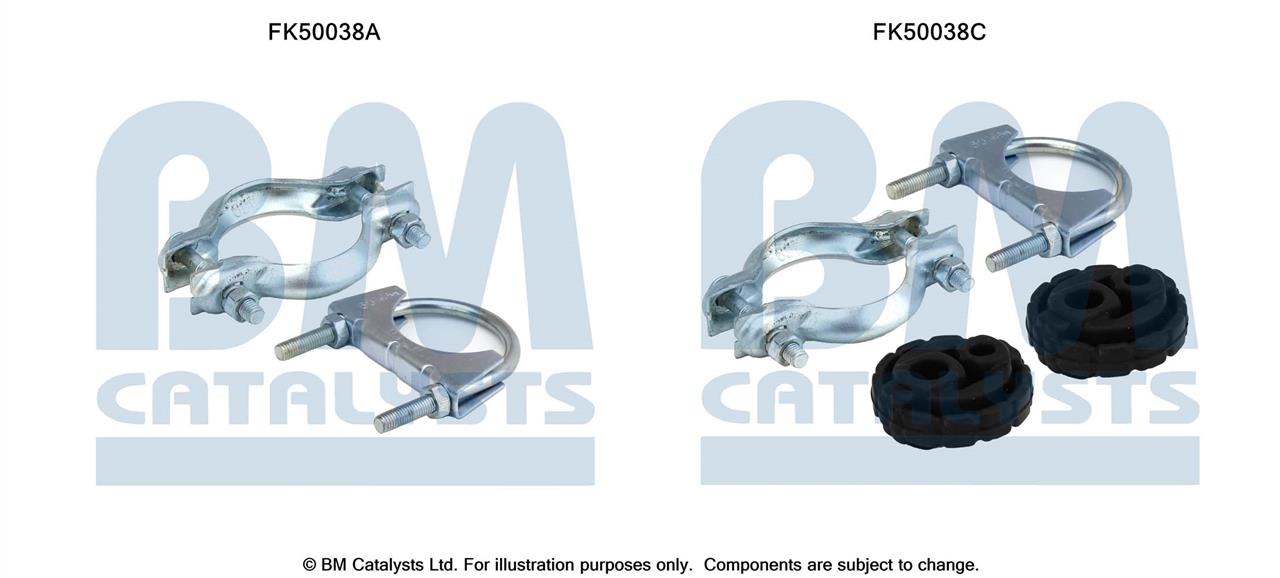 BM Catalysts FK50038 Montagesatz für Auspuffanlagenhalter FK50038: Kaufen Sie zu einem guten Preis in Polen bei 2407.PL!