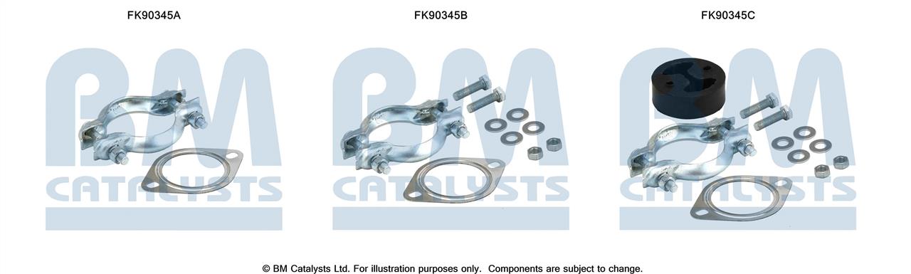 BM Catalysts FK90345 Монтажный комплект, катализатор FK90345: Отличная цена - Купить в Польше на 2407.PL!