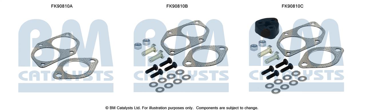 BM Catalysts FK90810 Mounting Kit, catalytic converter FK90810: Buy near me at 2407.PL in Poland at an Affordable price!