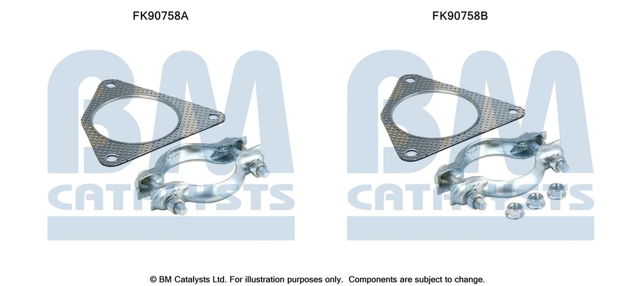 BM Catalysts FK90758 Mounting Kit, catalytic converter FK90758: Buy near me at 2407.PL in Poland at an Affordable price!