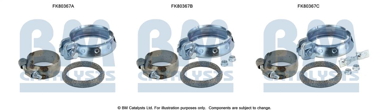BM Catalysts FK80367 Mounting Kit, catalytic converter FK80367: Buy near me at 2407.PL in Poland at an Affordable price!