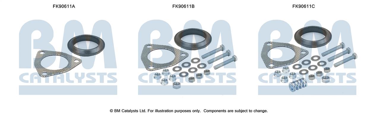 BM Catalysts FK90611 Mounting Kit, catalytic converter FK90611: Buy near me at 2407.PL in Poland at an Affordable price!