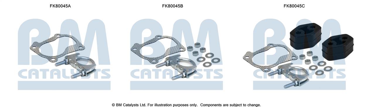 BM Catalysts FK80045 Монтажный комплект, катализатор FK80045: Отличная цена - Купить в Польше на 2407.PL!