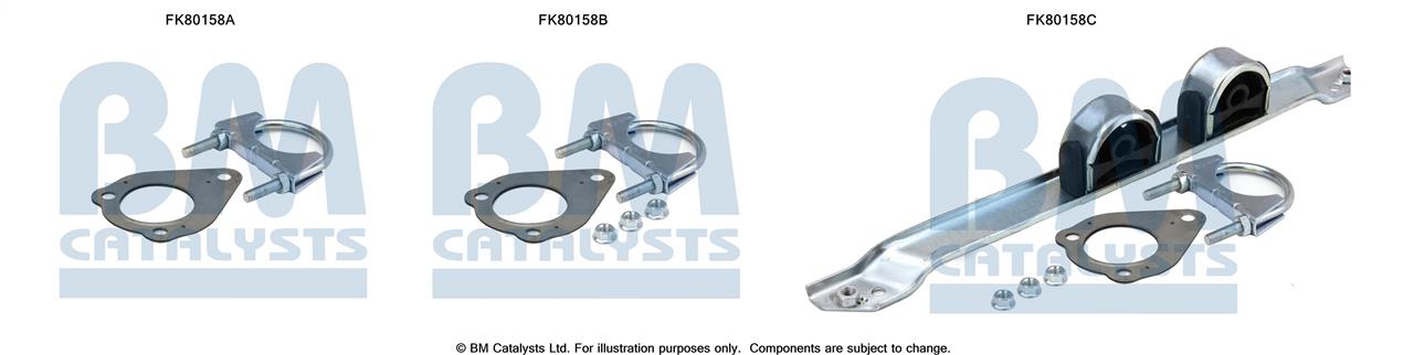 BM Catalysts FK80158 Mounting Kit, catalytic converter FK80158: Buy near me in Poland at 2407.PL - Good price!