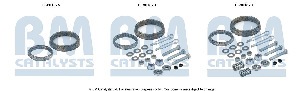 BM Catalysts FK80137 Mounting Kit, catalytic converter FK80137: Buy near me in Poland at 2407.PL - Good price!