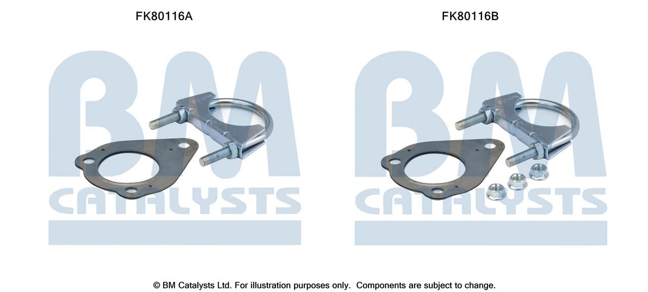 BM Catalysts FK80116 Mounting Kit, catalytic converter FK80116: Buy near me at 2407.PL in Poland at an Affordable price!