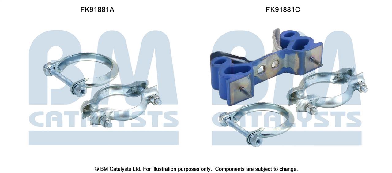 BM Catalysts FK91881 Mounting kit FK91881: Buy near me at 2407.PL in Poland at an Affordable price!