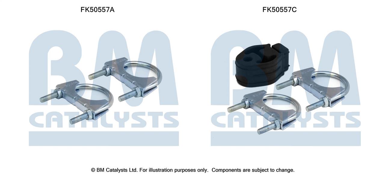 BM Catalysts FK50557 Zestaw montażowy części mocujących układu wydechowego FK50557: Dobra cena w Polsce na 2407.PL - Kup Teraz!