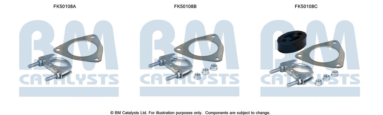 BM Catalysts FK50108 Montagesatz für Auspuffanlagenhalter FK50108: Kaufen Sie zu einem guten Preis in Polen bei 2407.PL!