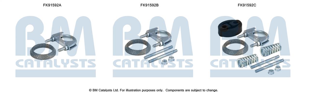 BM Catalysts FK91592 Mounting Kit, catalytic converter FK91592: Buy near me at 2407.PL in Poland at an Affordable price!