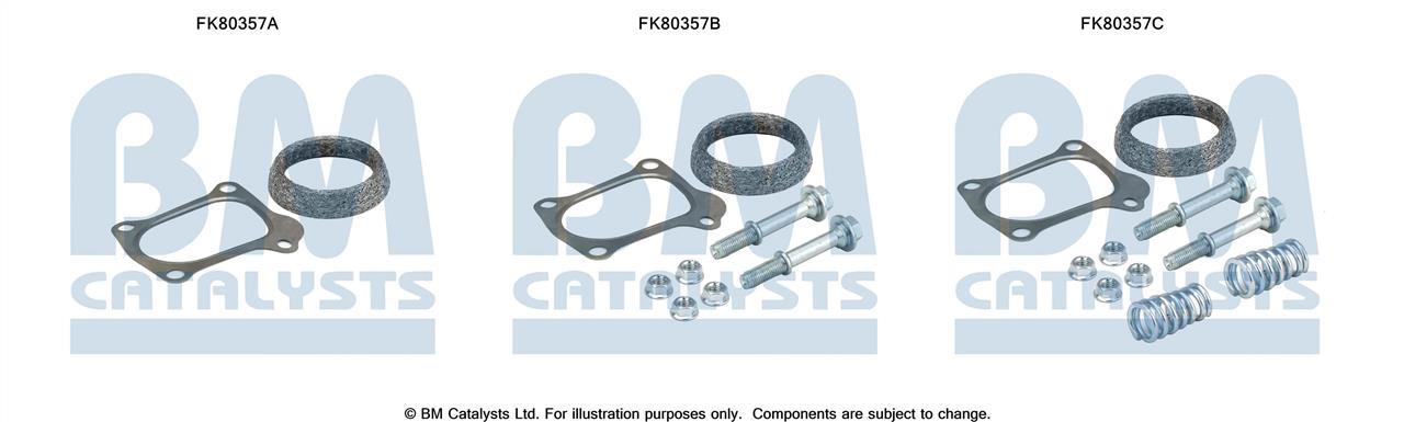 BM Catalysts FK80357 Mounting Kit, catalytic converter FK80357: Buy near me at 2407.PL in Poland at an Affordable price!