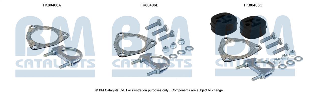 BM Catalysts FK80406 Mounting Kit, catalytic converter FK80406: Buy near me at 2407.PL in Poland at an Affordable price!