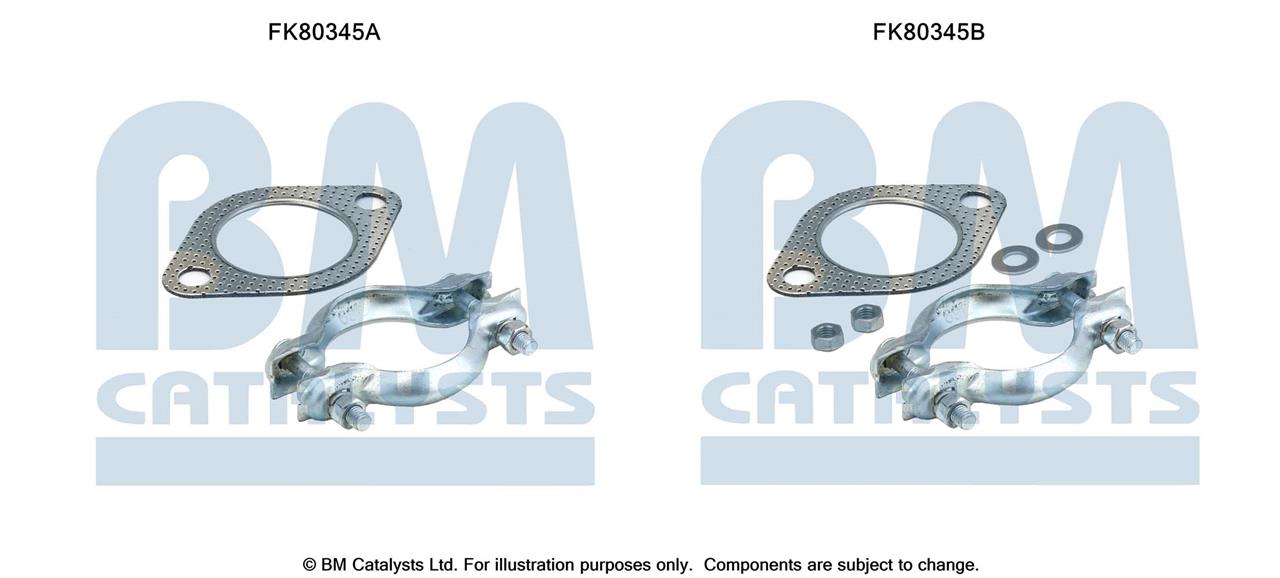 BM Catalysts FK80345 Mounting Kit, catalytic converter FK80345: Buy near me at 2407.PL in Poland at an Affordable price!