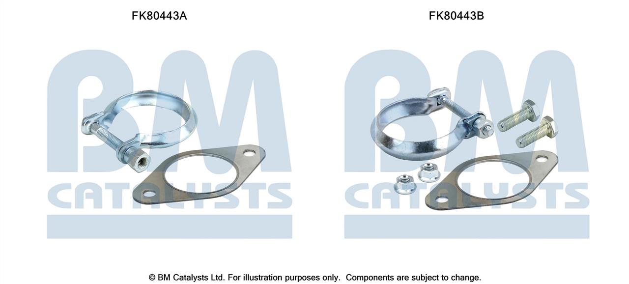 BM Catalysts FK80443 Mounting Kit, catalytic converter FK80443: Buy near me at 2407.PL in Poland at an Affordable price!