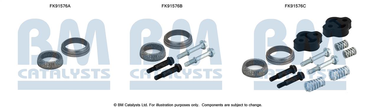 BM Catalysts FK91576 Mounting Kit, catalytic converter FK91576: Buy near me at 2407.PL in Poland at an Affordable price!
