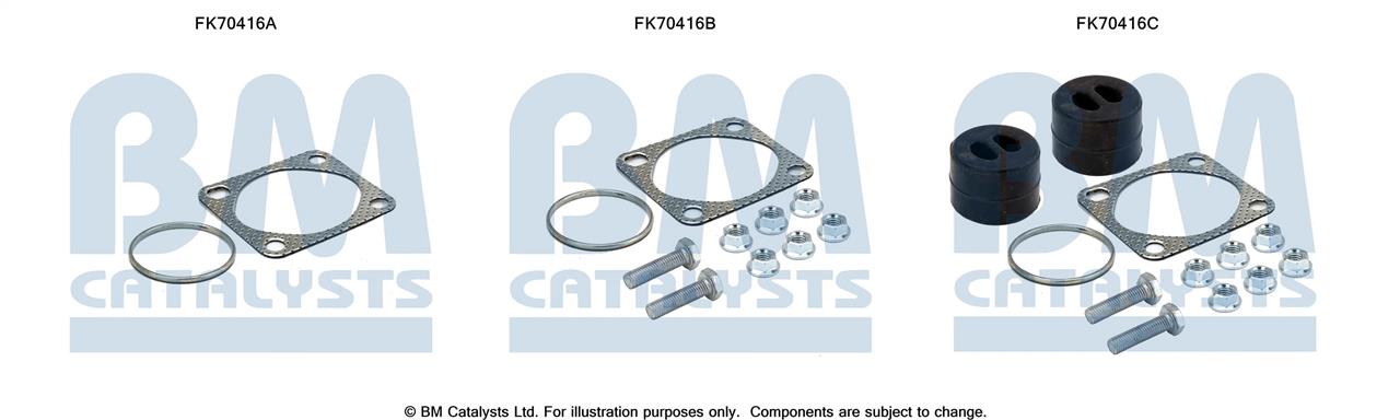 BM Catalysts FK70416 Комплект монтажний кріплень вихлопної системи FK70416: Приваблива ціна - Купити у Польщі на 2407.PL!