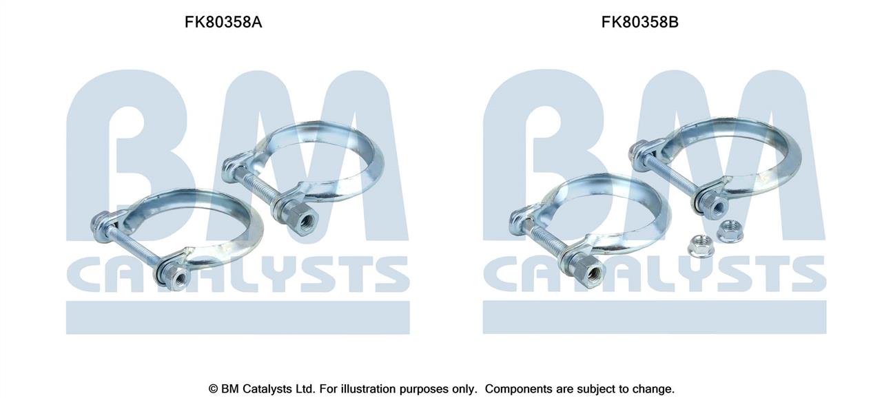 BM Catalysts FK80358 Mounting Kit, catalytic converter FK80358: Buy near me at 2407.PL in Poland at an Affordable price!