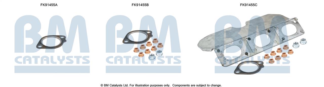 BM Catalysts FK91455 Монтажный комплект, катализатор FK91455: Отличная цена - Купить в Польше на 2407.PL!