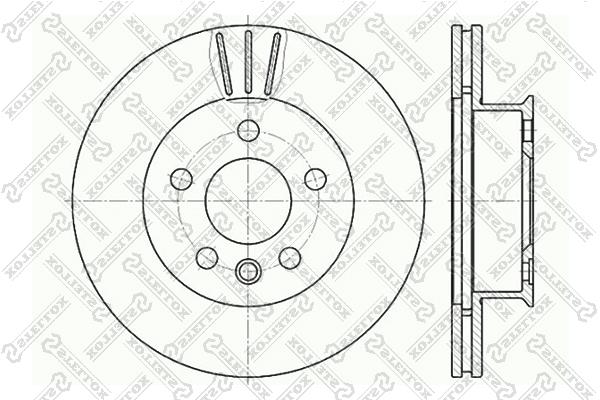 Stellox 6020-4733V-SX Диск гальмівний передній вентильований 60204733VSX: Приваблива ціна - Купити у Польщі на 2407.PL!