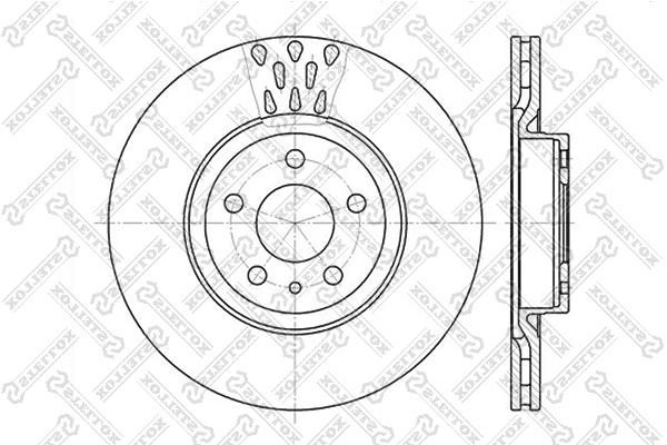 Stellox 6020-9925V-SX Front brake disc ventilated 60209925VSX: Buy near me in Poland at 2407.PL - Good price!