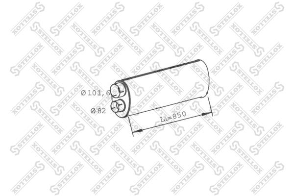 Stellox 82-03074-SX Central silencer 8203074SX: Buy near me in Poland at 2407.PL - Good price!