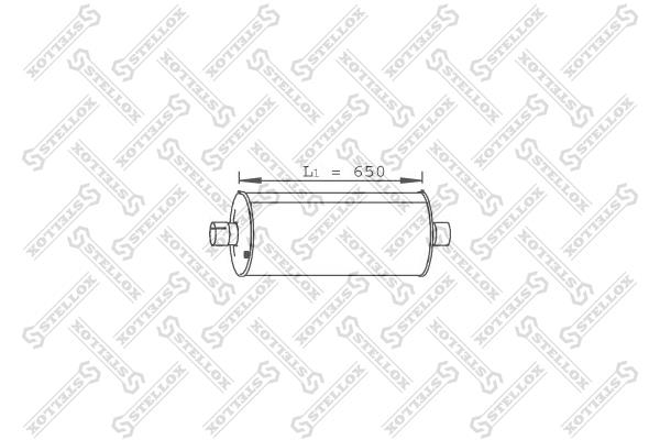 Stellox 82-03077-SX Central silencer 8203077SX: Buy near me in Poland at 2407.PL - Good price!