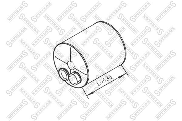 Stellox 82-03084-SX Central silencer 8203084SX: Buy near me in Poland at 2407.PL - Good price!