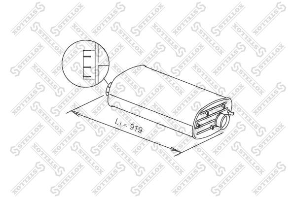 Stellox 82-03103-SX Central silencer 8203103SX: Buy near me in Poland at 2407.PL - Good price!