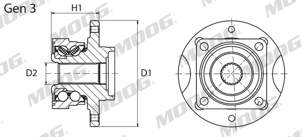 Moog OP-WB-11089 Wheel bearing kit OPWB11089: Buy near me in Poland at 2407.PL - Good price!