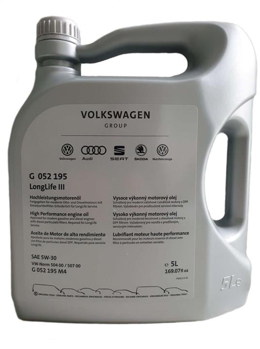VAG G 05 219 5M4 EU Motoröl VAG Longlife III 5W-30, 5L G052195M4EU: Bestellen Sie in Polen zu einem guten Preis bei 2407.PL!