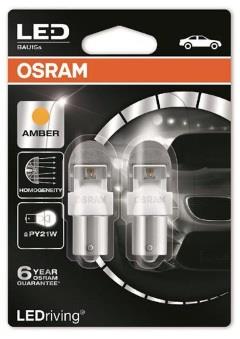 Osram 7557YE-02B Лампа светодиодная Osram LEDriving Standart PY21W 12V BAU15s (2 шт.) 7557YE02B: Отличная цена - Купить в Польше на 2407.PL!