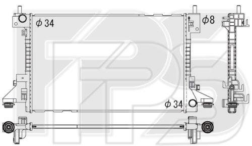 FPS FP 17 A332-X Радиатор охлаждения двигателя FP17A332X: Отличная цена - Купить в Польше на 2407.PL!