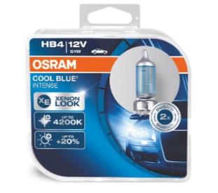 Osram Żarówka halogenowa Osram Cool Blue Intense +20% 12V HB4 51W +20% – cena 99 PLN