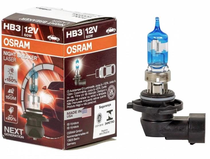 Osram 9005NL Лампа галогенная Osram Night Breaker Laser +150% 12В HB3 60Вт +150% 9005NL: Отличная цена - Купить в Польше на 2407.PL!