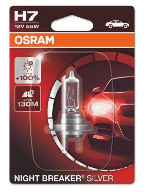 Osram 64210NBS-01B Halogen lamp Osram Night Breaker Silver +100% 12V H7 55W +100% 64210NBS01B: Buy near me in Poland at 2407.PL - Good price!