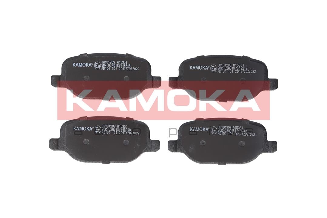 Kamoka JQ101203 Rear disc brake pads, set JQ101203: Buy near me in Poland at 2407.PL - Good price!
